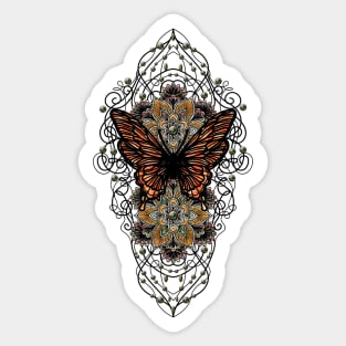 Wonderful elegant butterflies Sticker